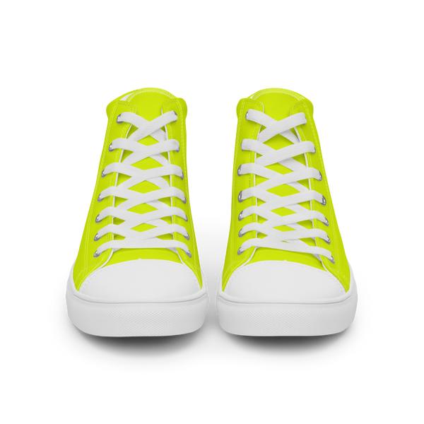 Women's High Top Canvas Shoes | Neon Lime