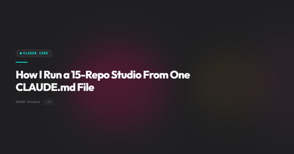 How I Run a 15-Repo Studio From One CLAUDE.md File