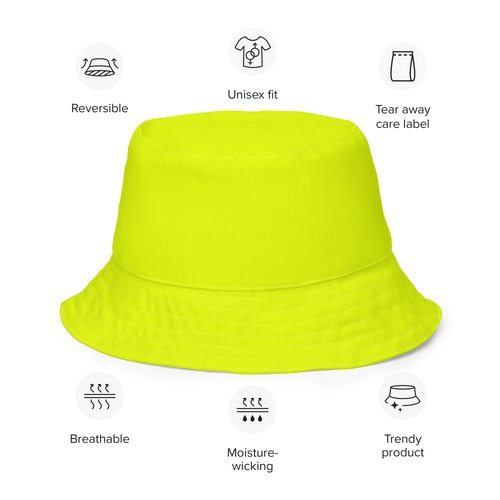 Reversible Bucket Hat | Neon Lime