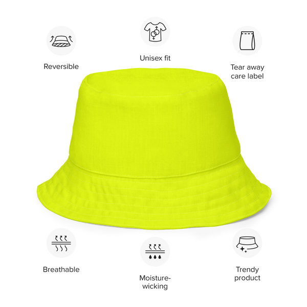 Reversible Bucket Hat | Neon Lime