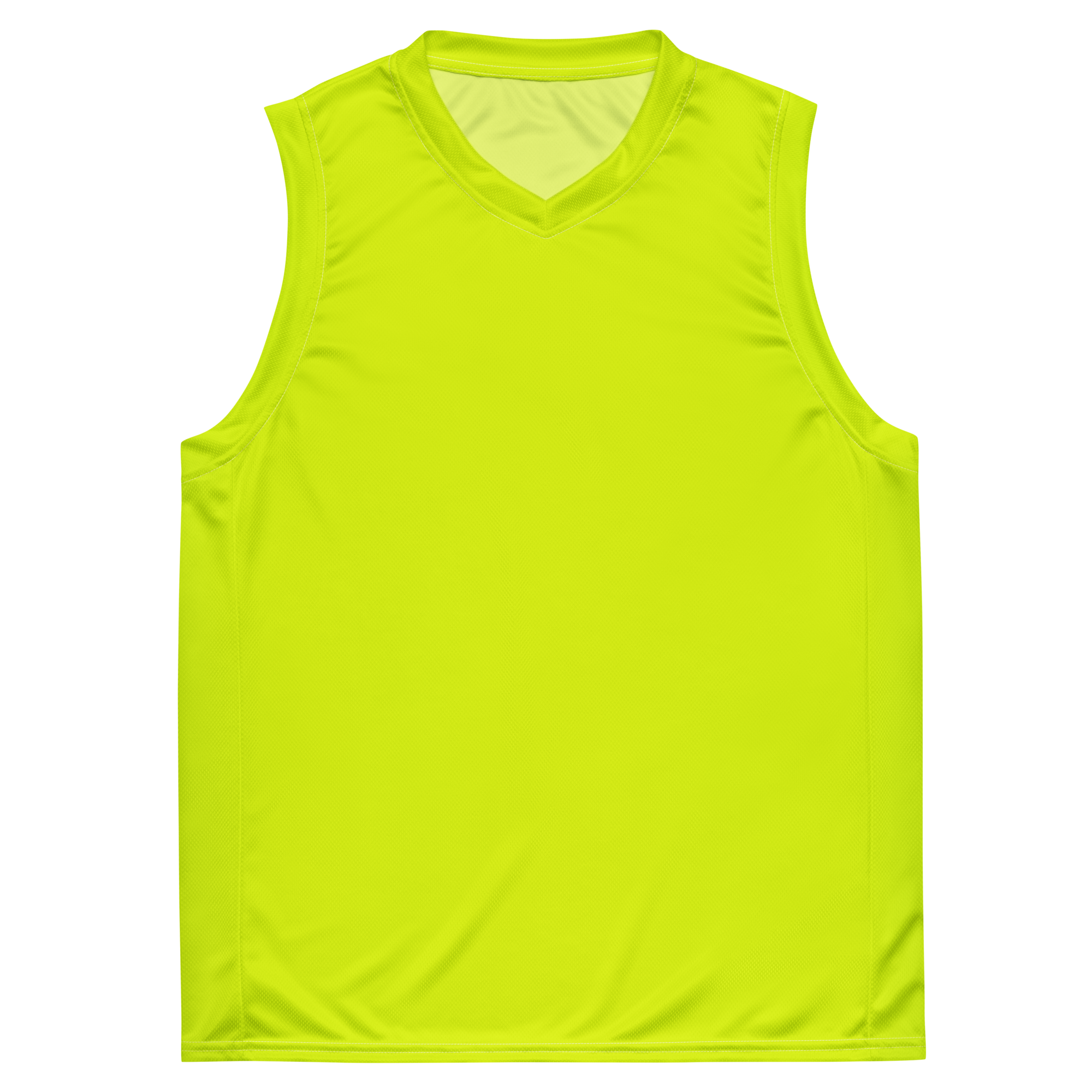 Recycled Basketball Jersey | Neon Lime
