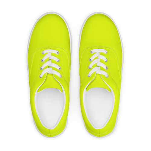 Women's Lace-Up Canvas Shoes | Neon Lime