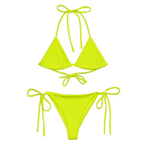 Recycled String Bikini | Neon Lime