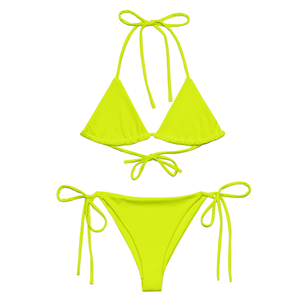 Recycled String Bikini | Neon Lime
