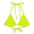Recycled String Bikini Top | Neon Lime
