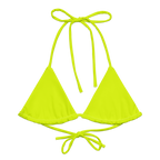 Recycled String Bikini Top | Neon Lime