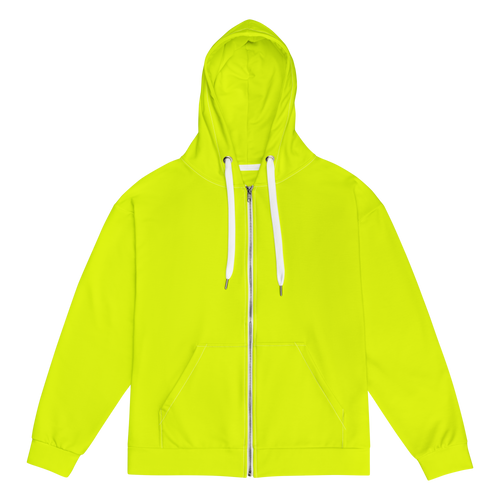 Unisex Zip Hoodie | Neon Lime