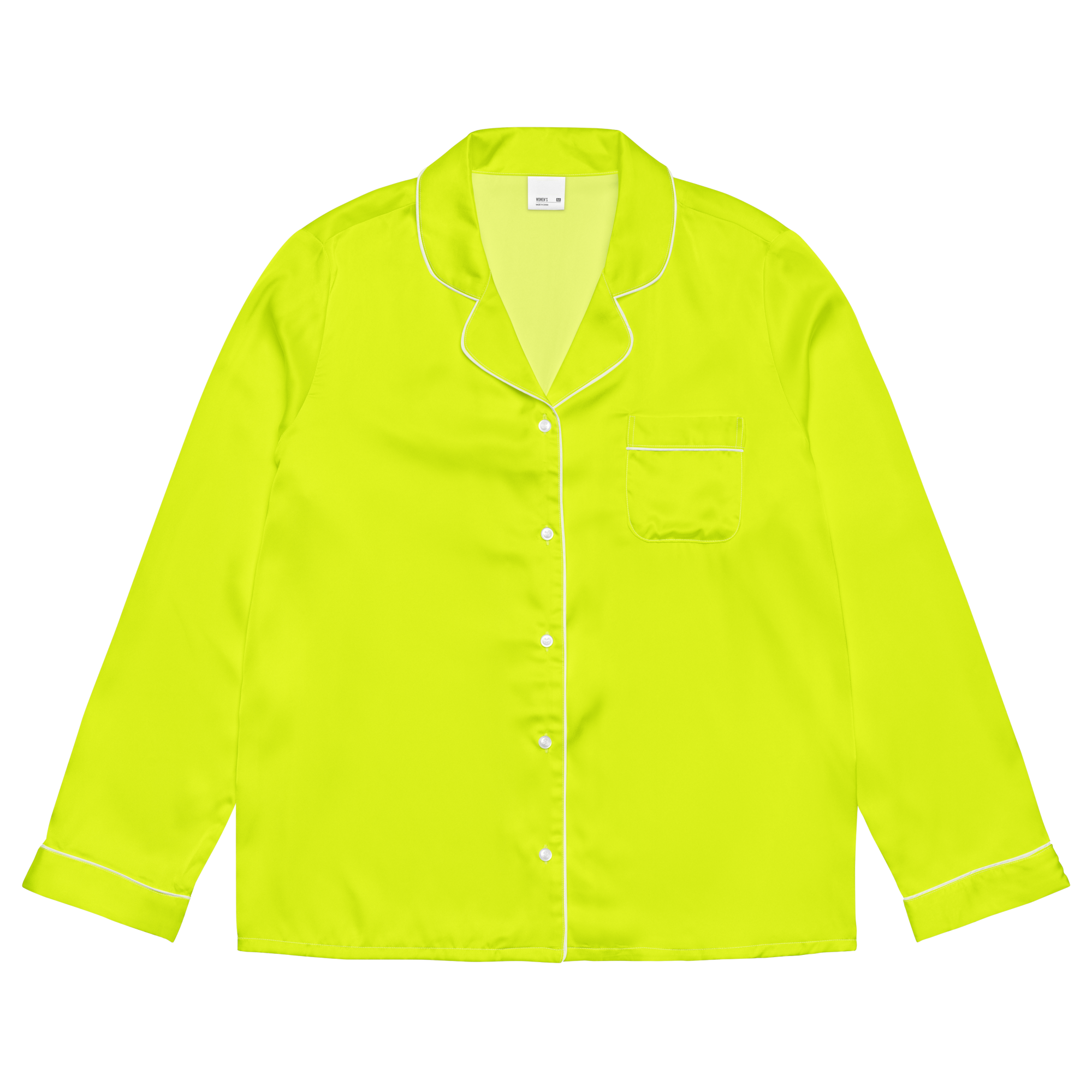 Women's Long Sleeve Pajama Top | Neon Lime