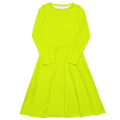 Long Sleeve Midi Dress | Neon Lime