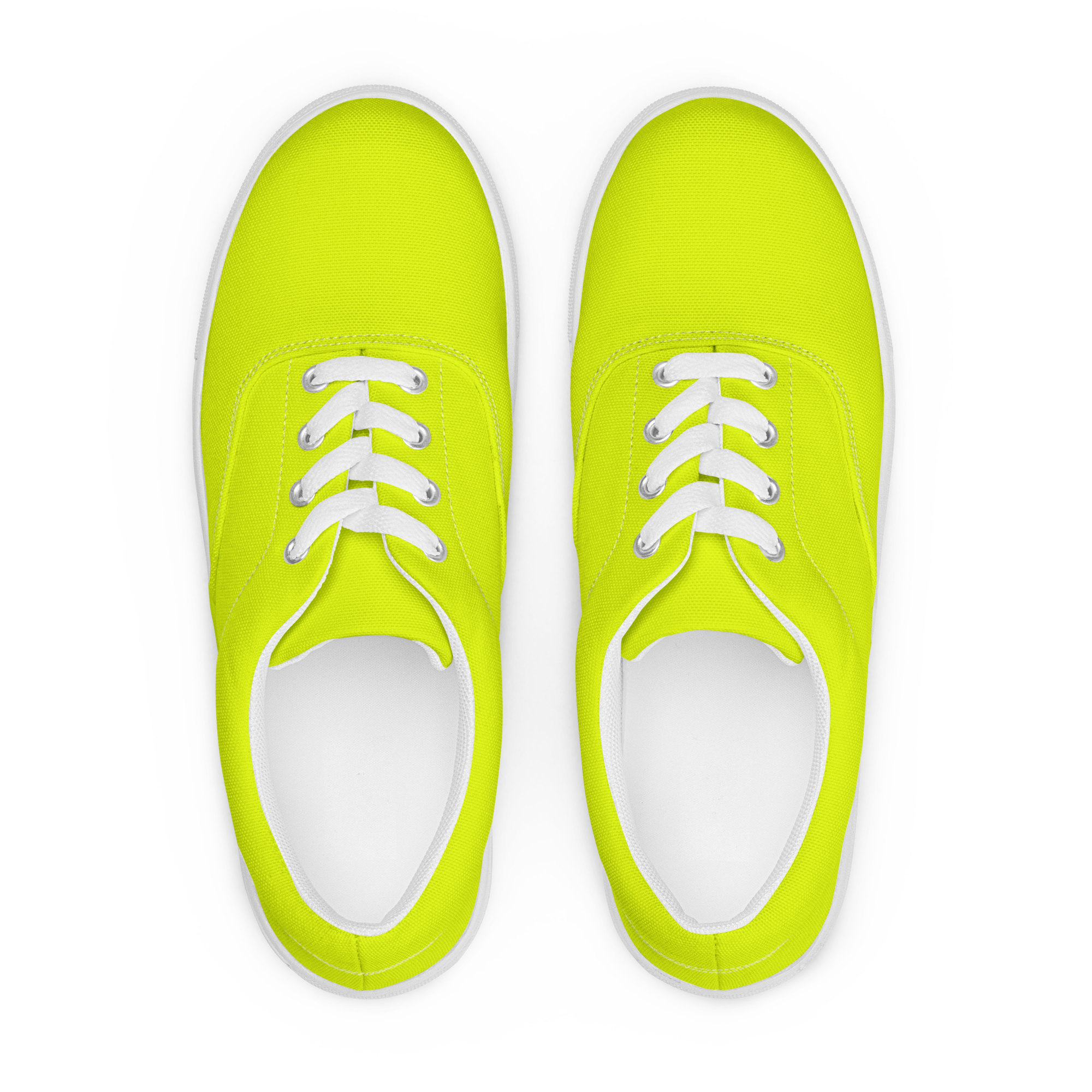 Men's Lace-Up Canvas Shoes | Neon Lime