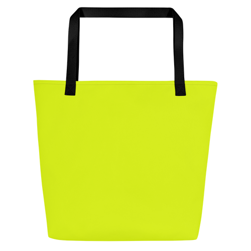 Large Tote Bag w/ Pocket | Neon Lime