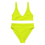Recycled High-Waisted Bikini | Neon Lime