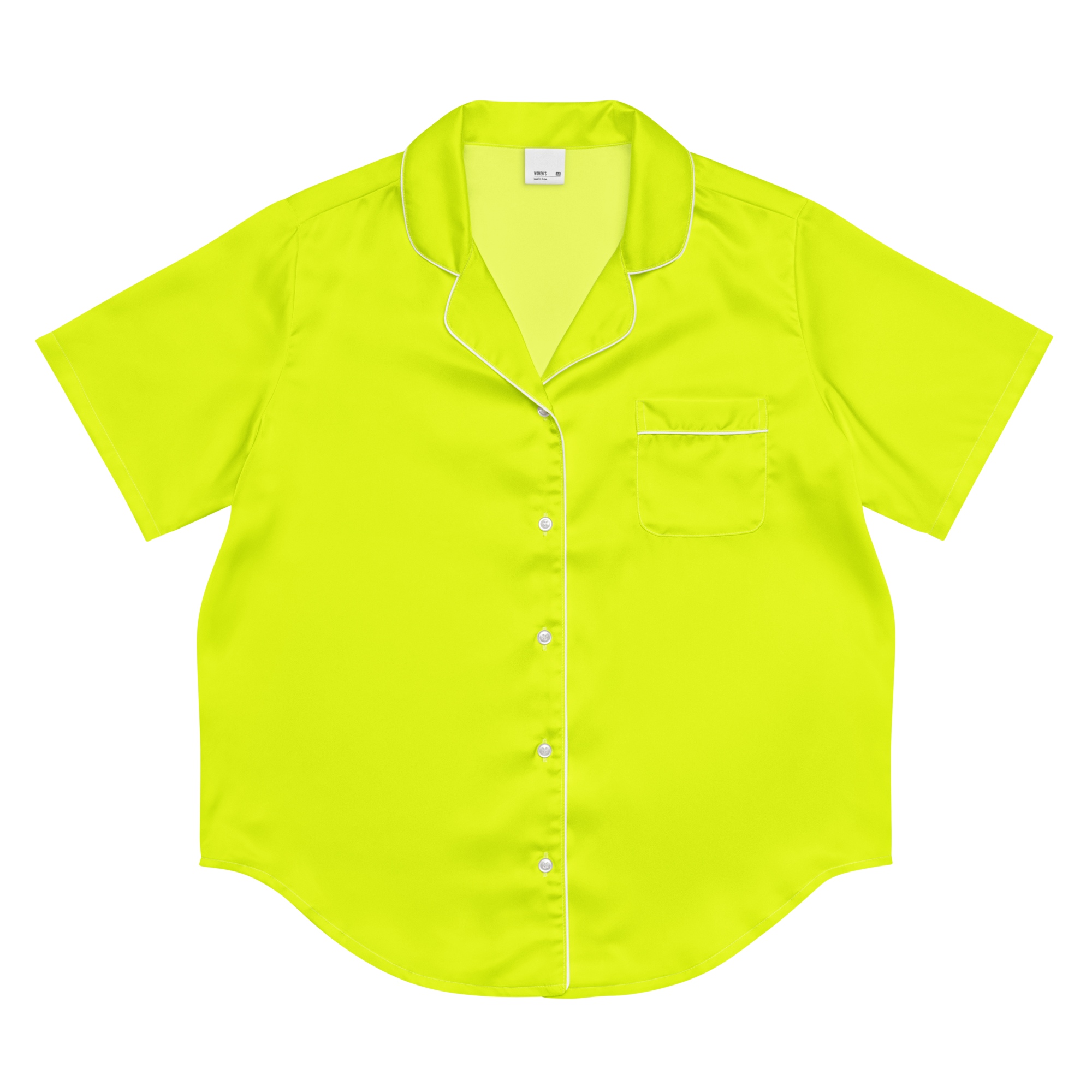 Women's Short Sleeve Pajama Top | Neon Lime