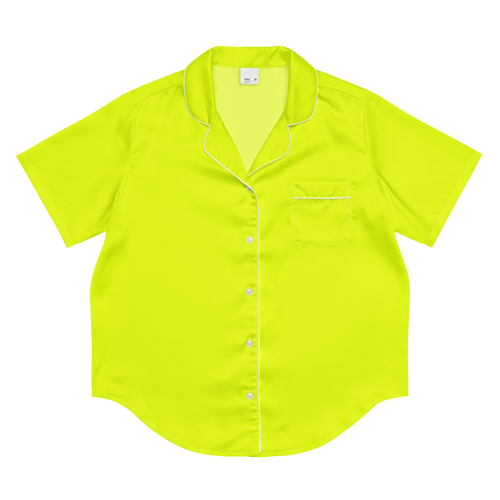 Women's Short Sleeve Pajama Top | Neon Lime