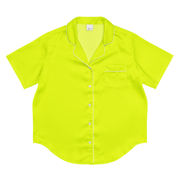 Women's Short Sleeve Pajama Top | Neon Lime