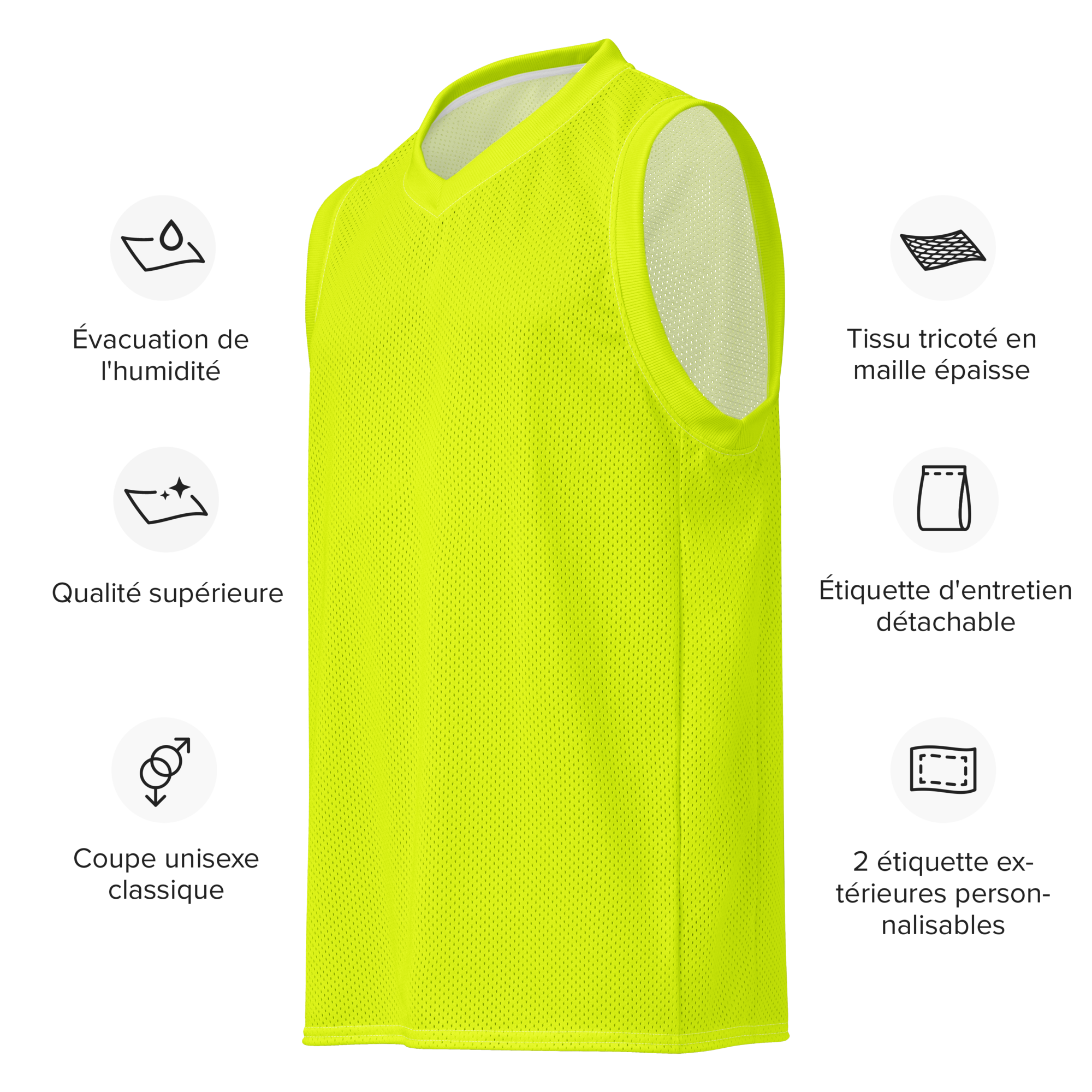 Premium Basketball Jersey | Neon Lime