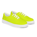 Women's Lace-Up Canvas Shoes | Neon Lime