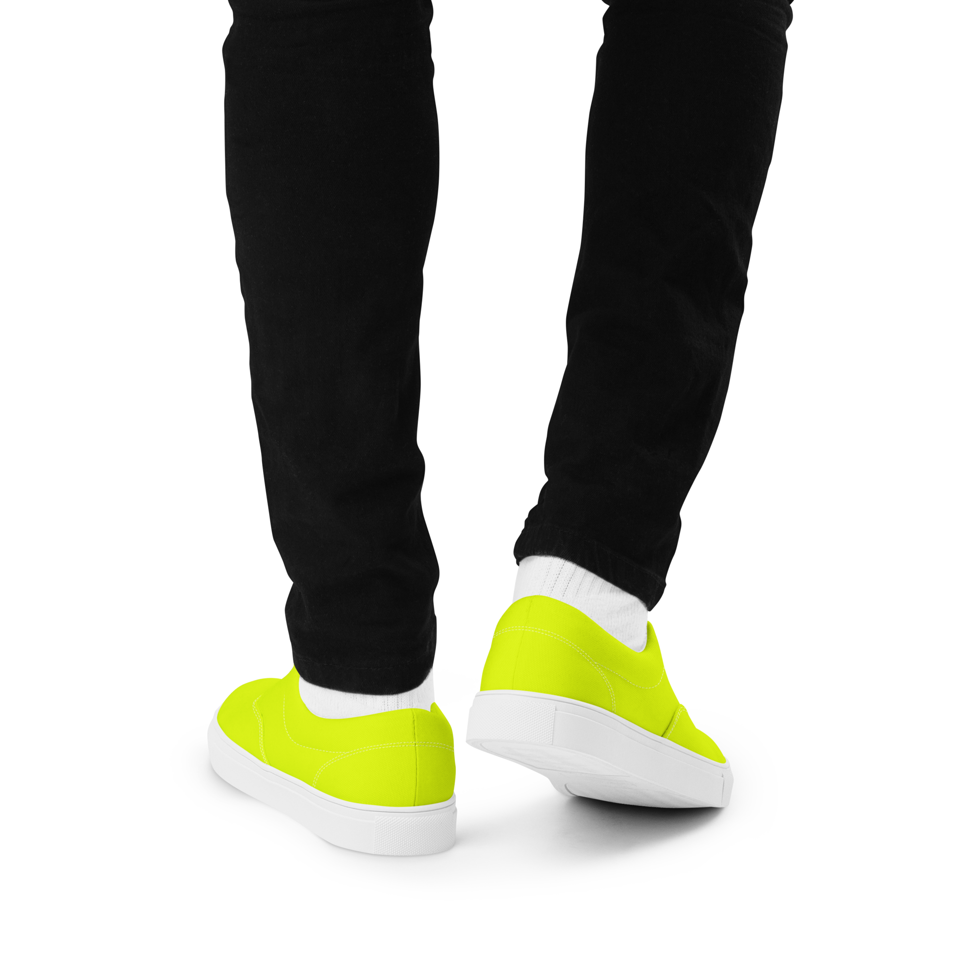 Men's Lace-Up Canvas Shoes | Neon Lime