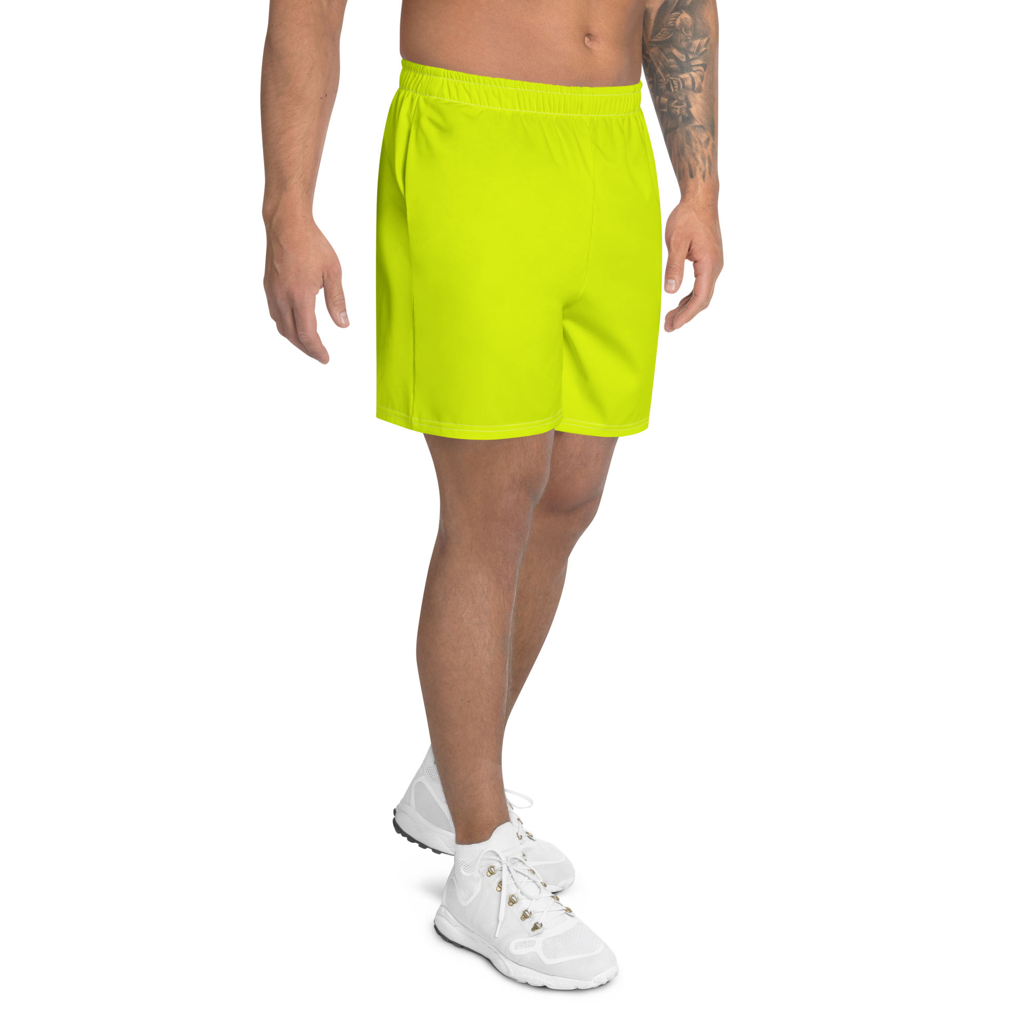 Unisex Athletic Long Shorts | Neon Lime