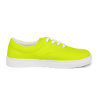 Men's Lace-Up Canvas Shoes | Neon Lime