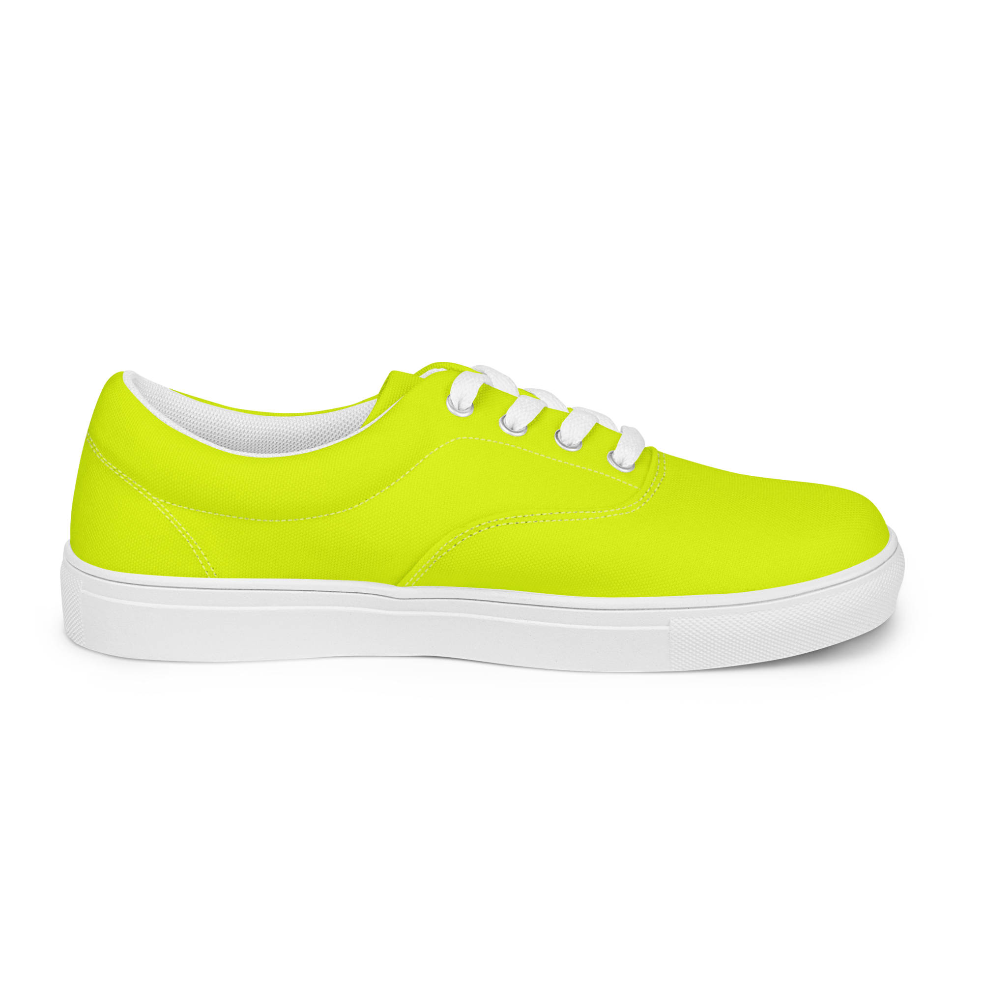 Men's Lace-Up Canvas Shoes | Neon Lime