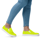 Women's Slip-On Canvas Shoes | Neon Lime