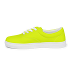 Women's Lace-Up Canvas Shoes | Neon Lime