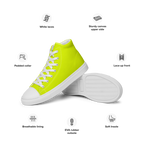Men's High Top Canvas Shoes | Neon Lime