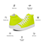 Men's High Top Canvas Shoes | Neon Lime