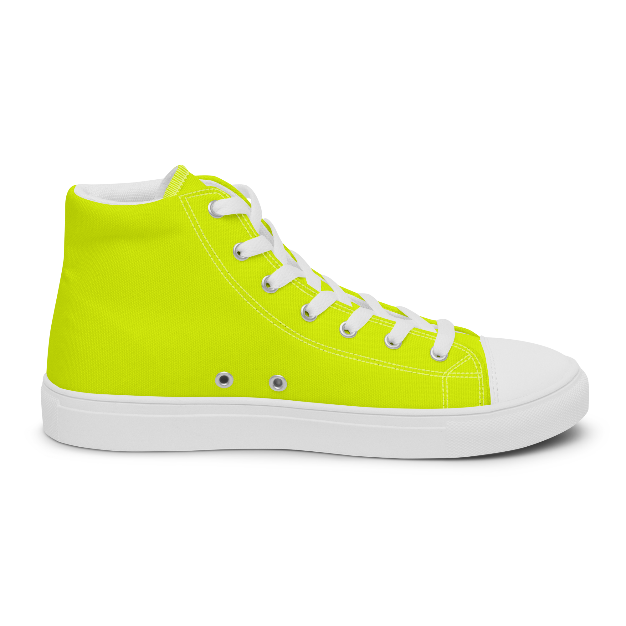 Men's High Top Canvas Shoes | Neon Lime
