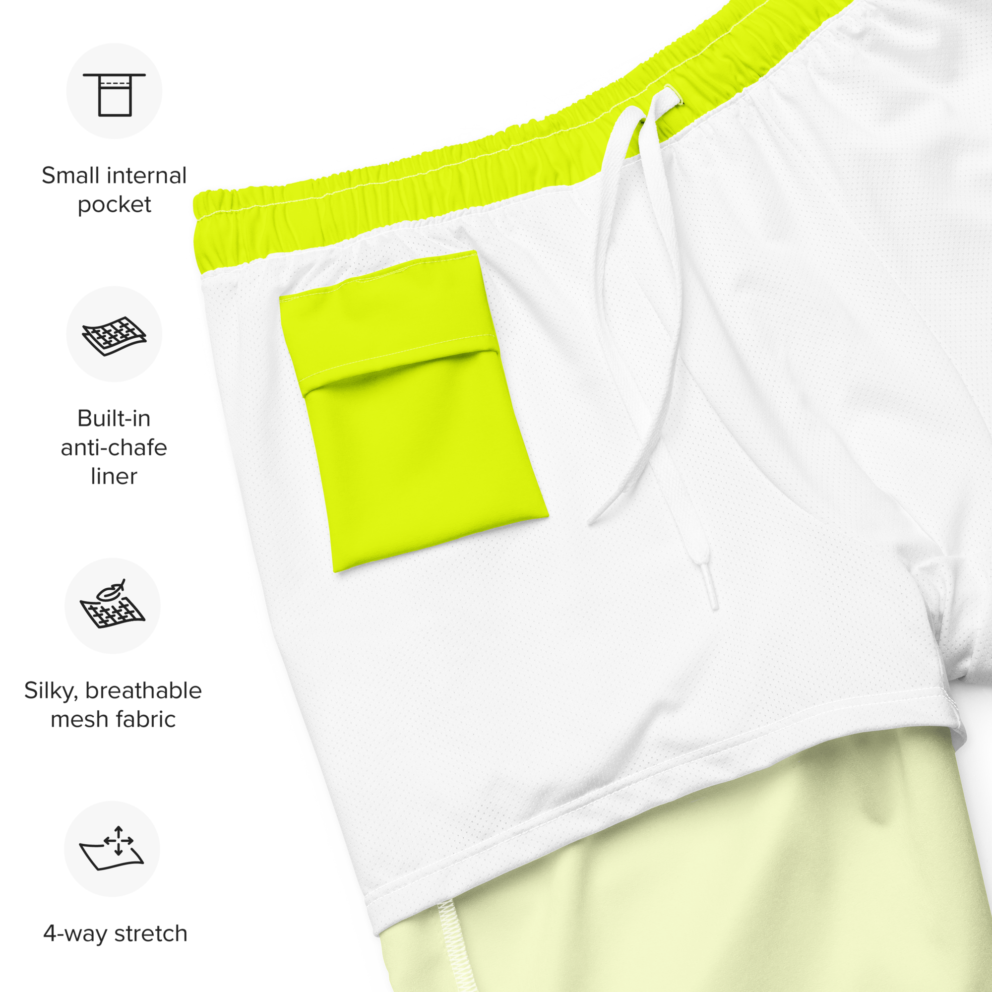 Recycled Swim Trunks | Neon Lime