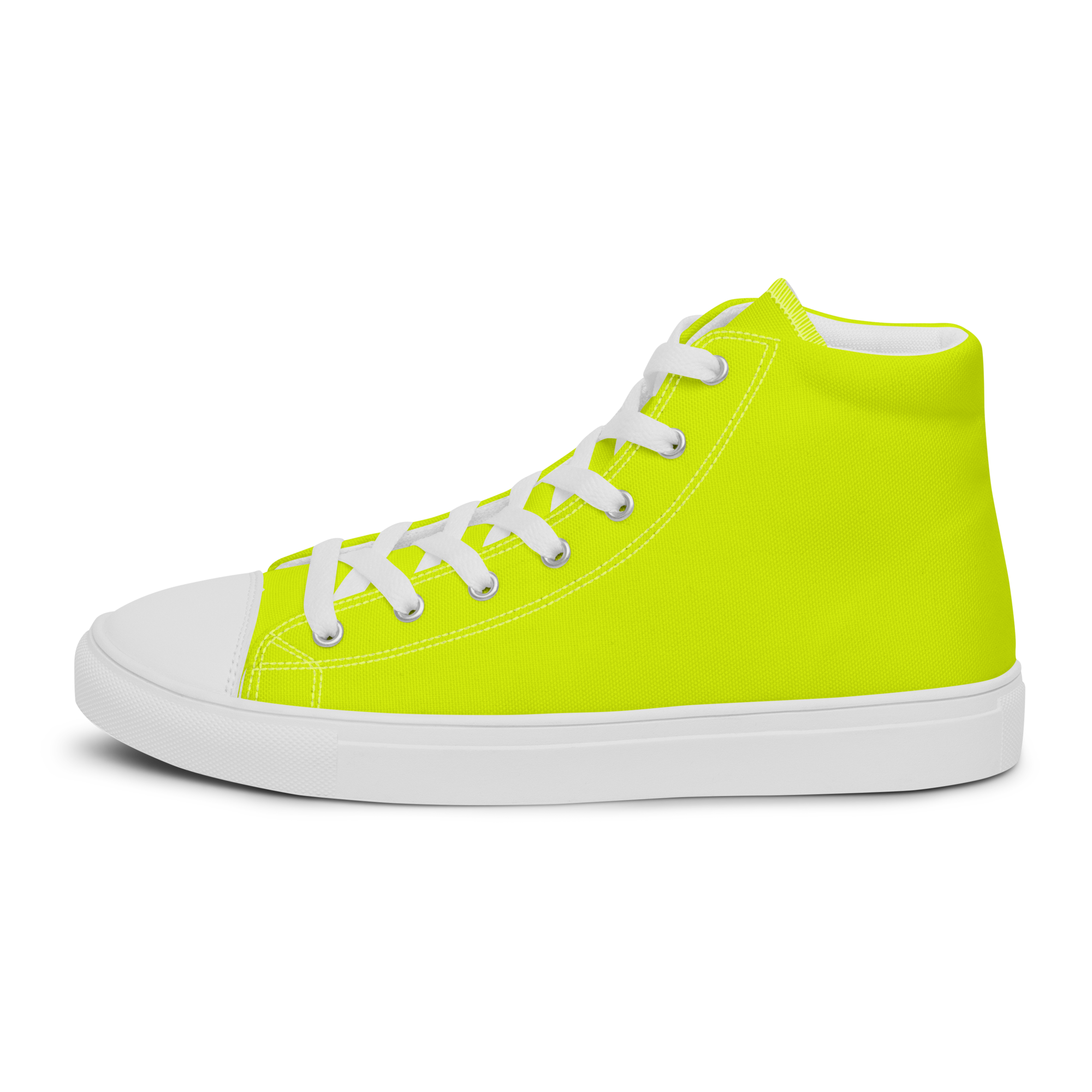 Men's High Top Canvas Shoes | Neon Lime