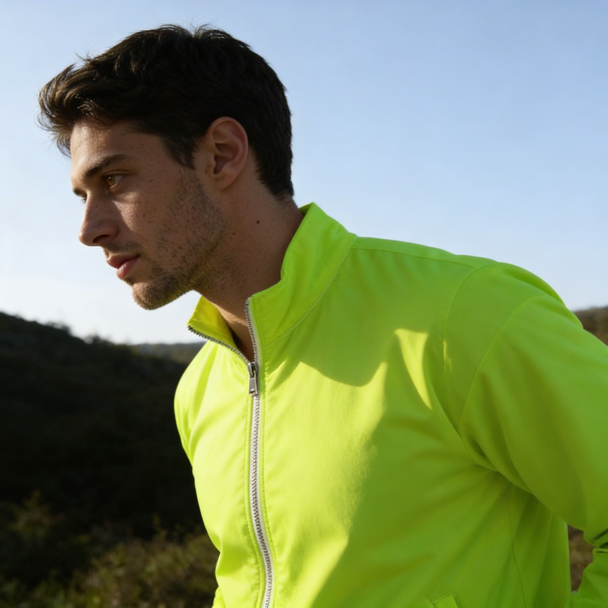 Recycled Track Jacket | Neon Lime