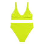 Recycled High-Waisted Bikini | Neon Lime