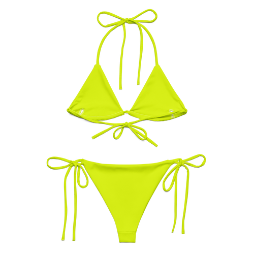 Recycled String Bikini | Neon Lime