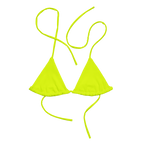 Recycled String Bikini Top | Neon Lime