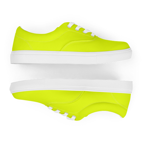 Women's Lace-Up Canvas Shoes | Neon Lime