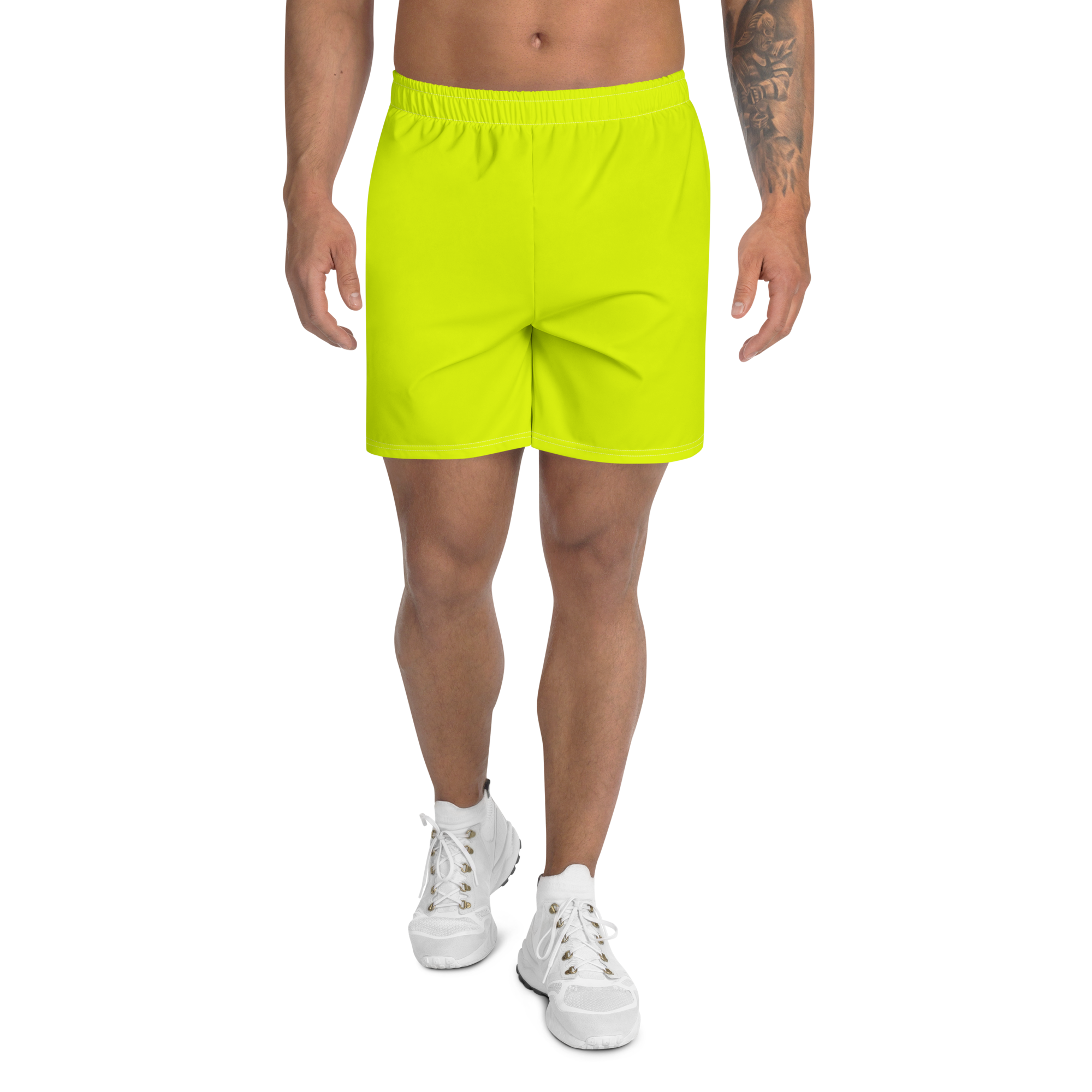 Unisex Athletic Long Shorts | Neon Lime