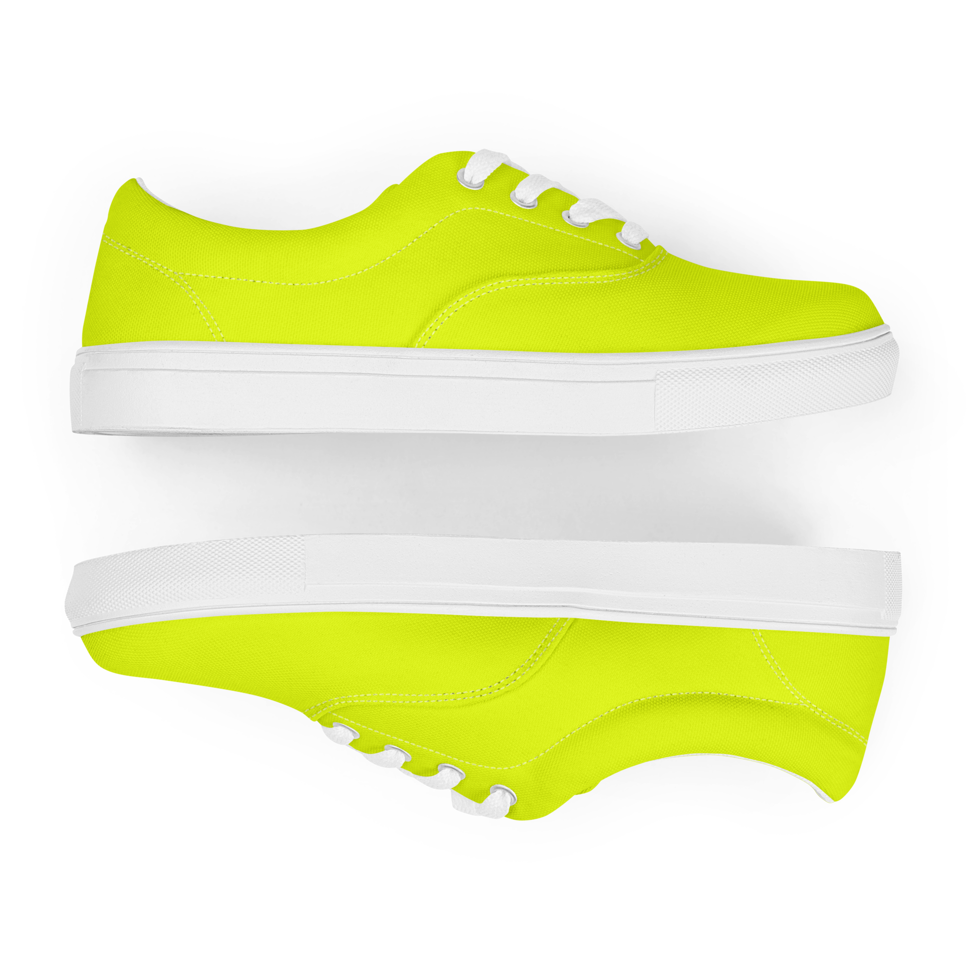 Men's Lace-Up Canvas Shoes | Neon Lime