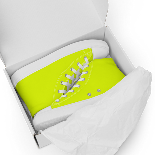 Women's High Top Canvas Shoes | Neon Lime