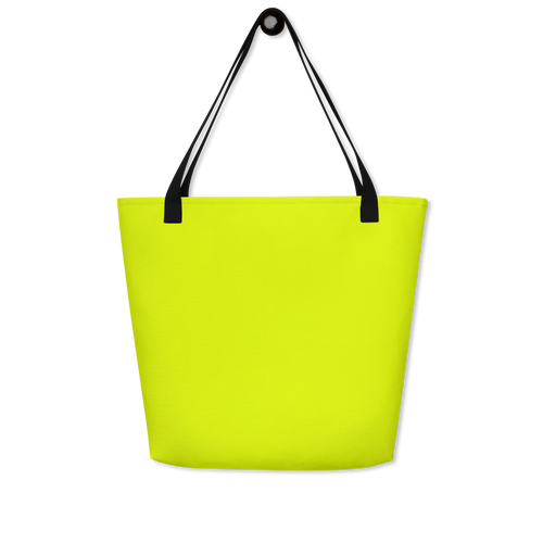 Large Tote Bag w/ Pocket | Neon Lime