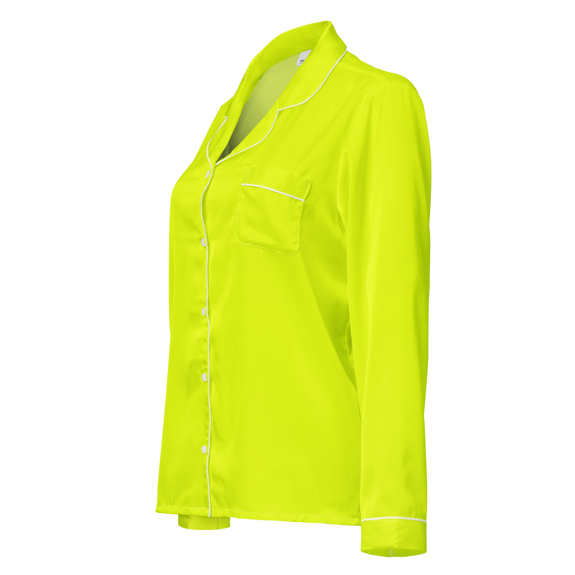 Women's Long Sleeve Pajama Top | Neon Lime