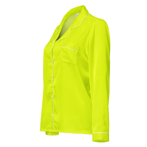 Women's Long Sleeve Pajama Top | Neon Lime