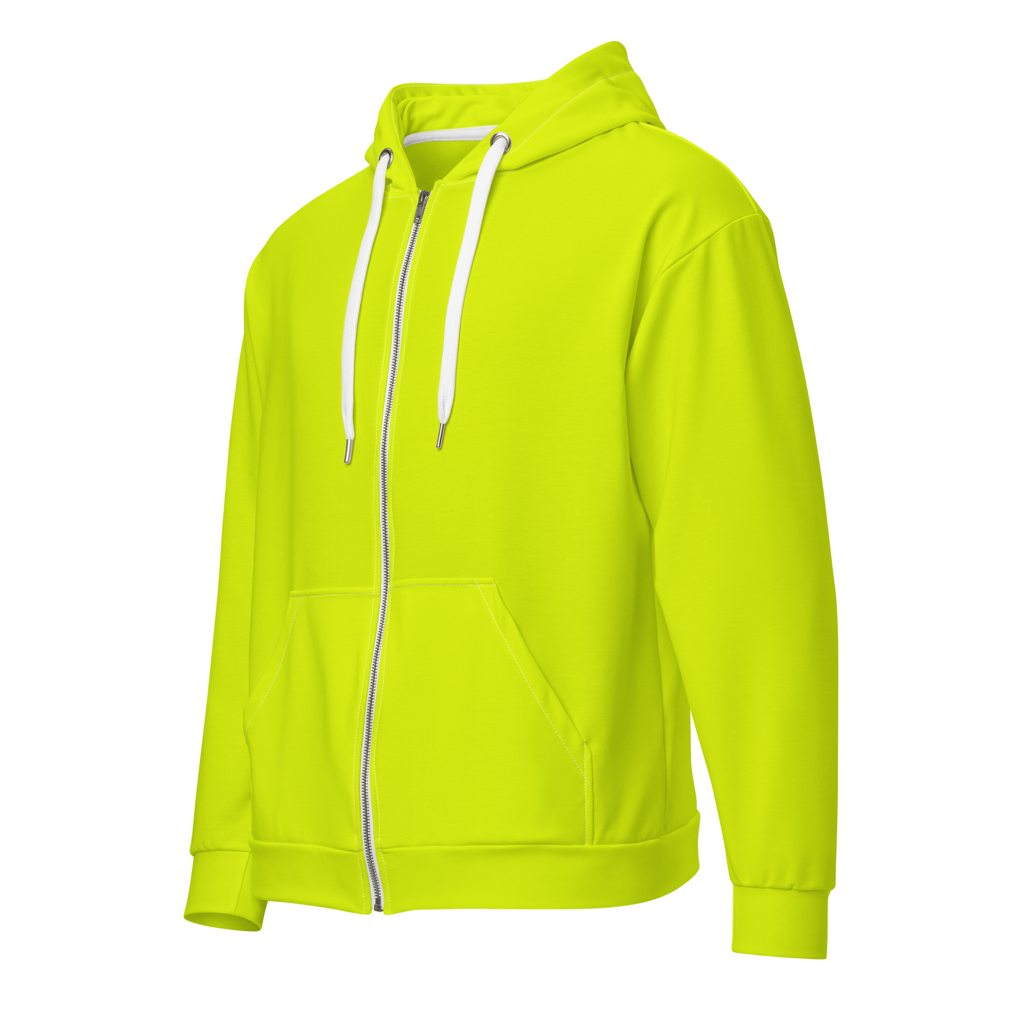 Unisex Zip Hoodie | Neon Lime