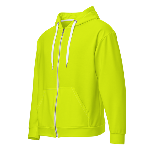 Unisex Zip Hoodie | Neon Lime