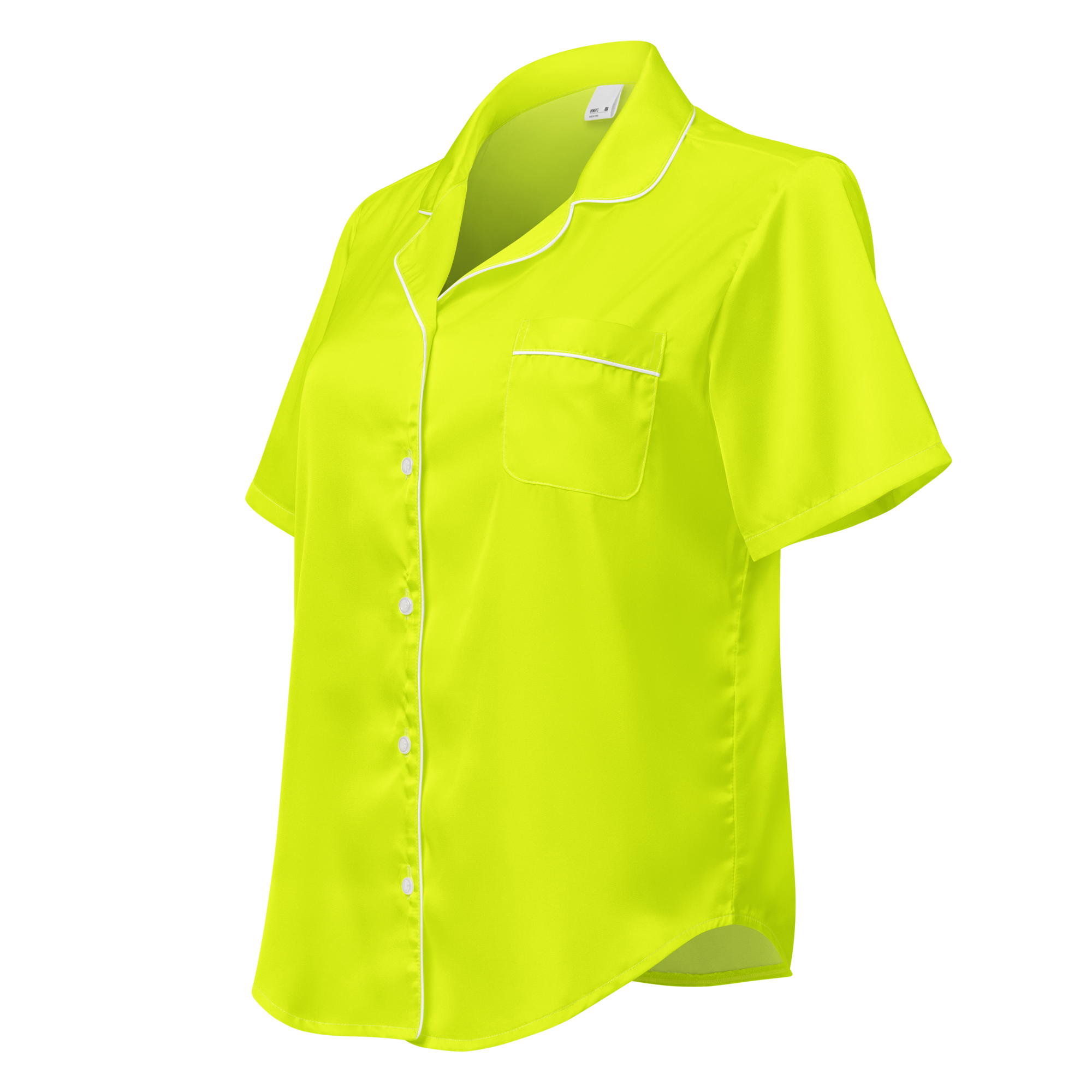 Women's Short Sleeve Pajama Top | Neon Lime