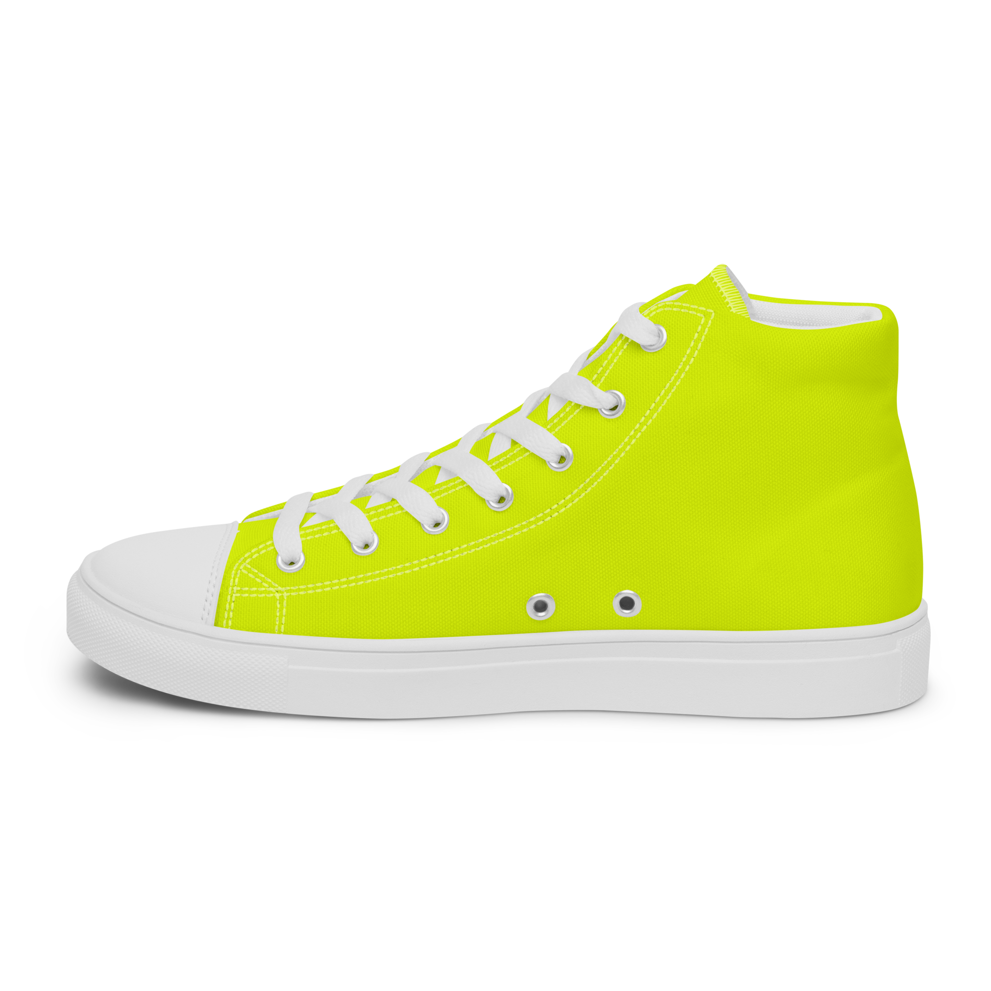 Men's High Top Canvas Shoes | Neon Lime