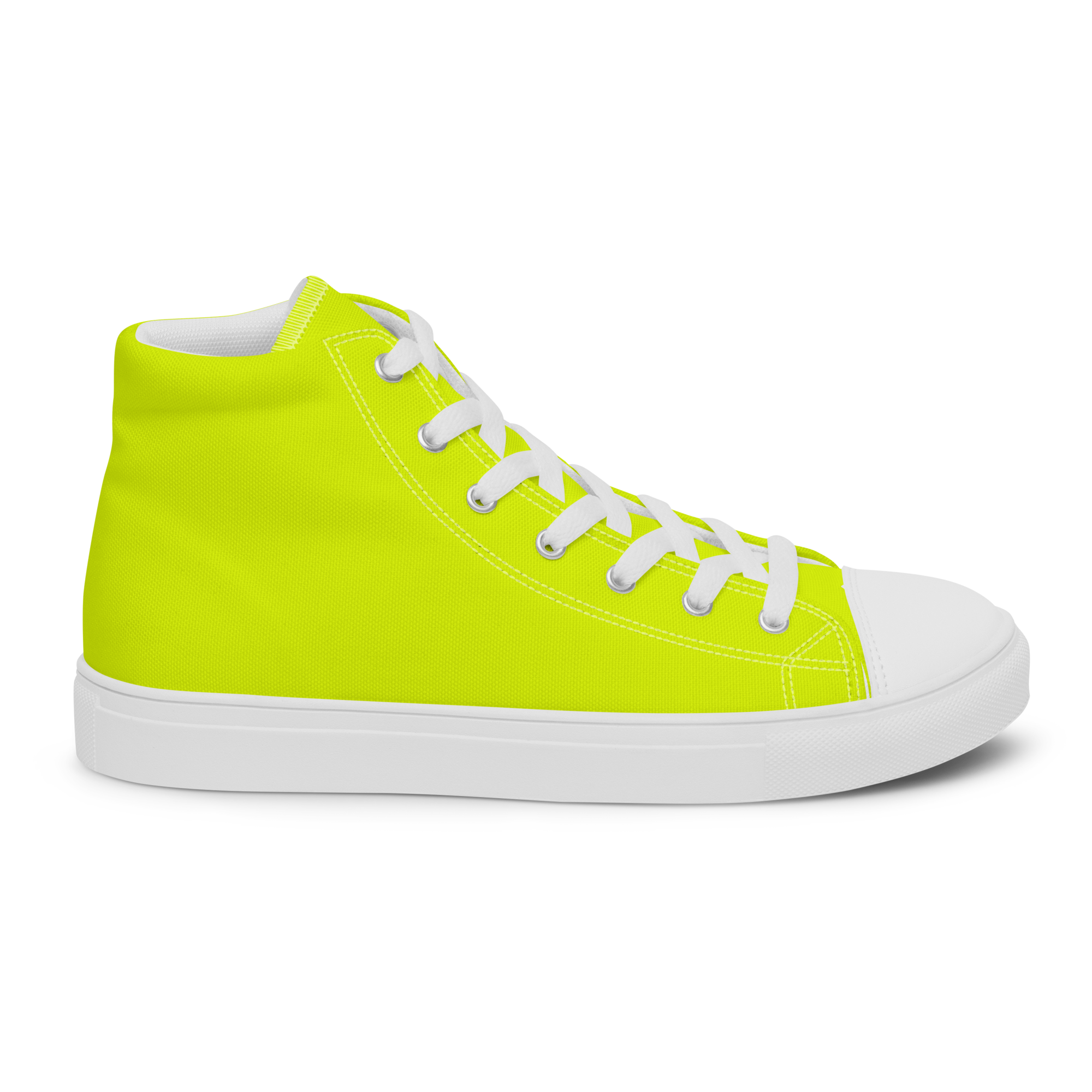 Men's High Top Canvas Shoes | Neon Lime