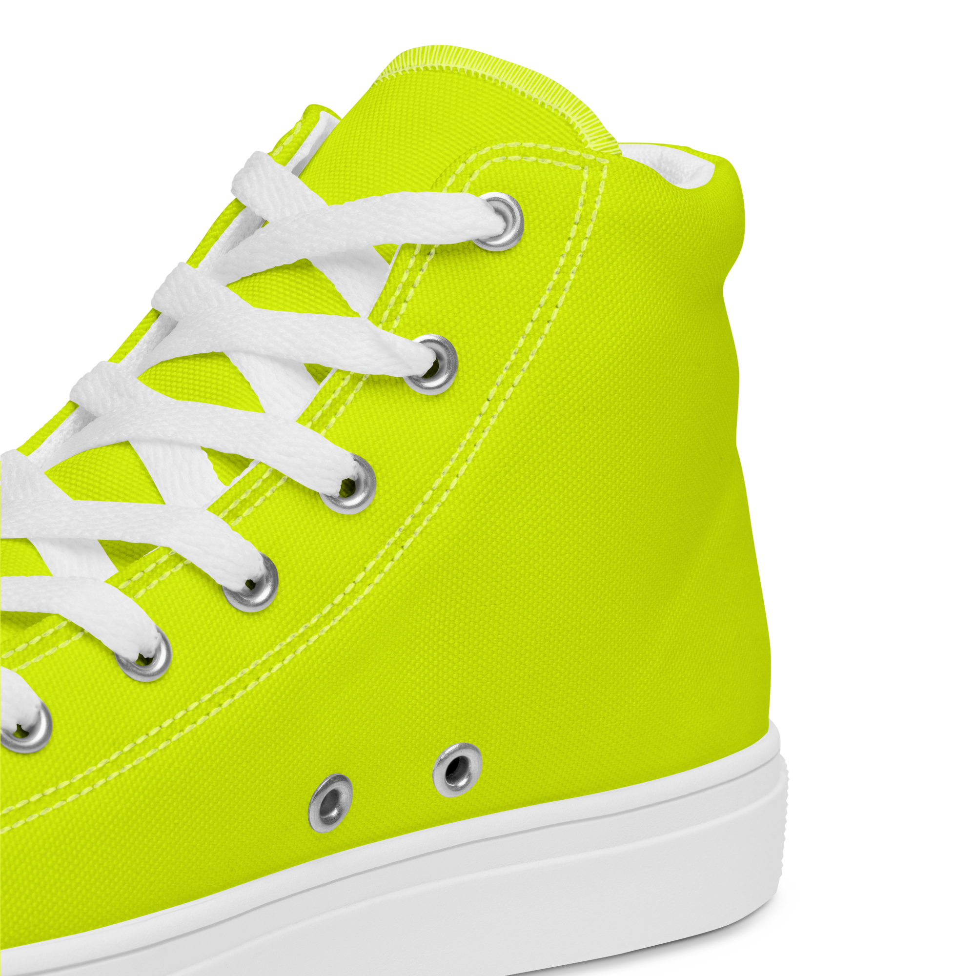 Men's High Top Canvas Shoes | Neon Lime