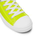 Men's High Top Canvas Shoes | Neon Lime
